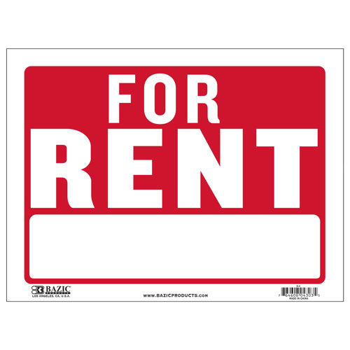 Bazic For Rent Sign Wayfair